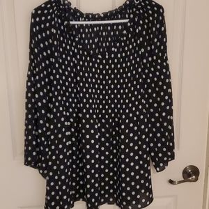 polka dot blouse
